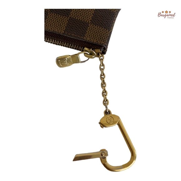 Authentic Louis Vuitton Brown Damier Ebene Canvas Pochette Cles Key Pouch - Picture 8 of 14